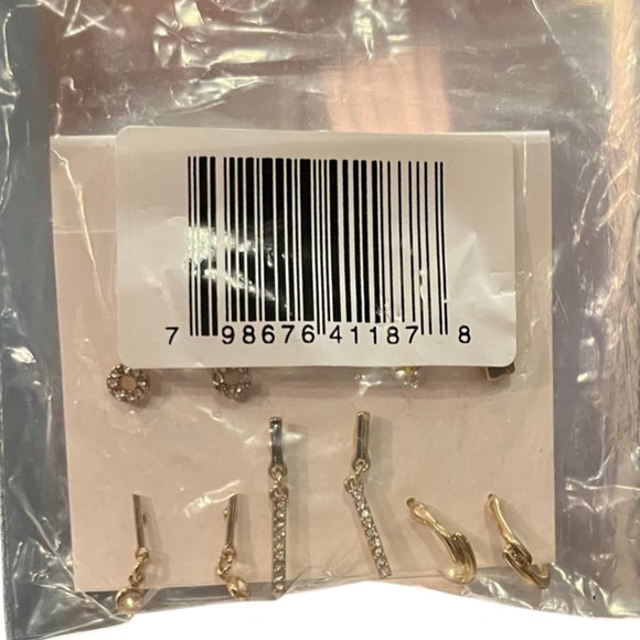 ✨ NWT - LC Lauren Conrad 5-pk. Stud, Hoop & Drop Earring Set ✨ - Picture 4 of 4